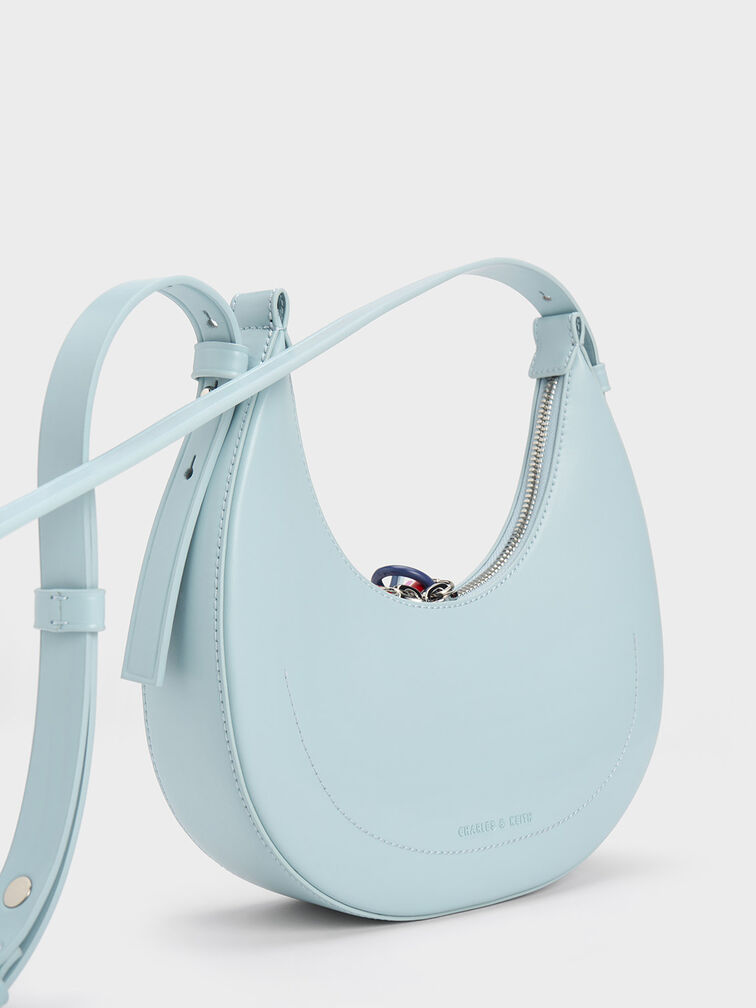 Carey Crescent Hobo Bag, Blue, hi-res