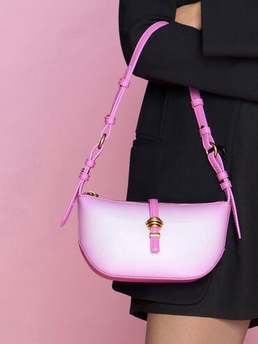 Trudy Ombre Belted Geometric Bag, Purple, hi-res