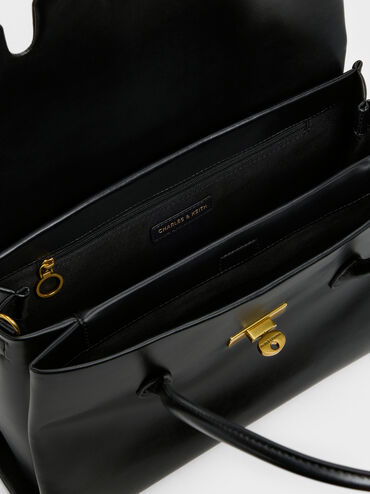 Kerry Trapeze Tote Bag, Black, hi-res