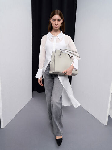 Sansa Tote Bag, Grey, hi-res