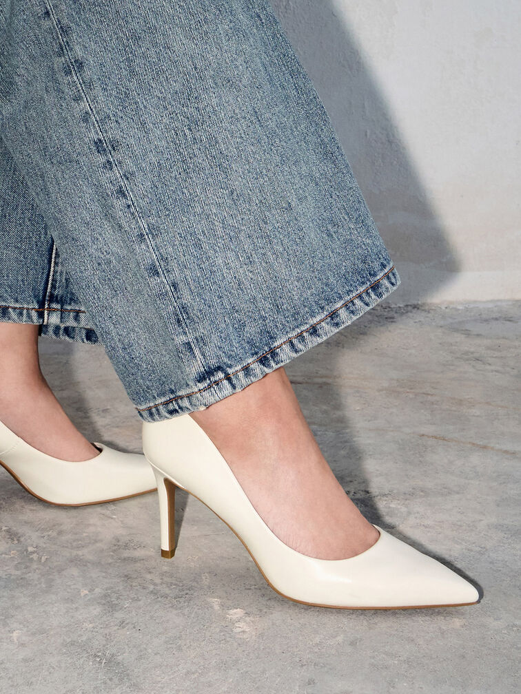 Emmy Pointed-Toe Stiletto Pumps, Chalk, hi-res