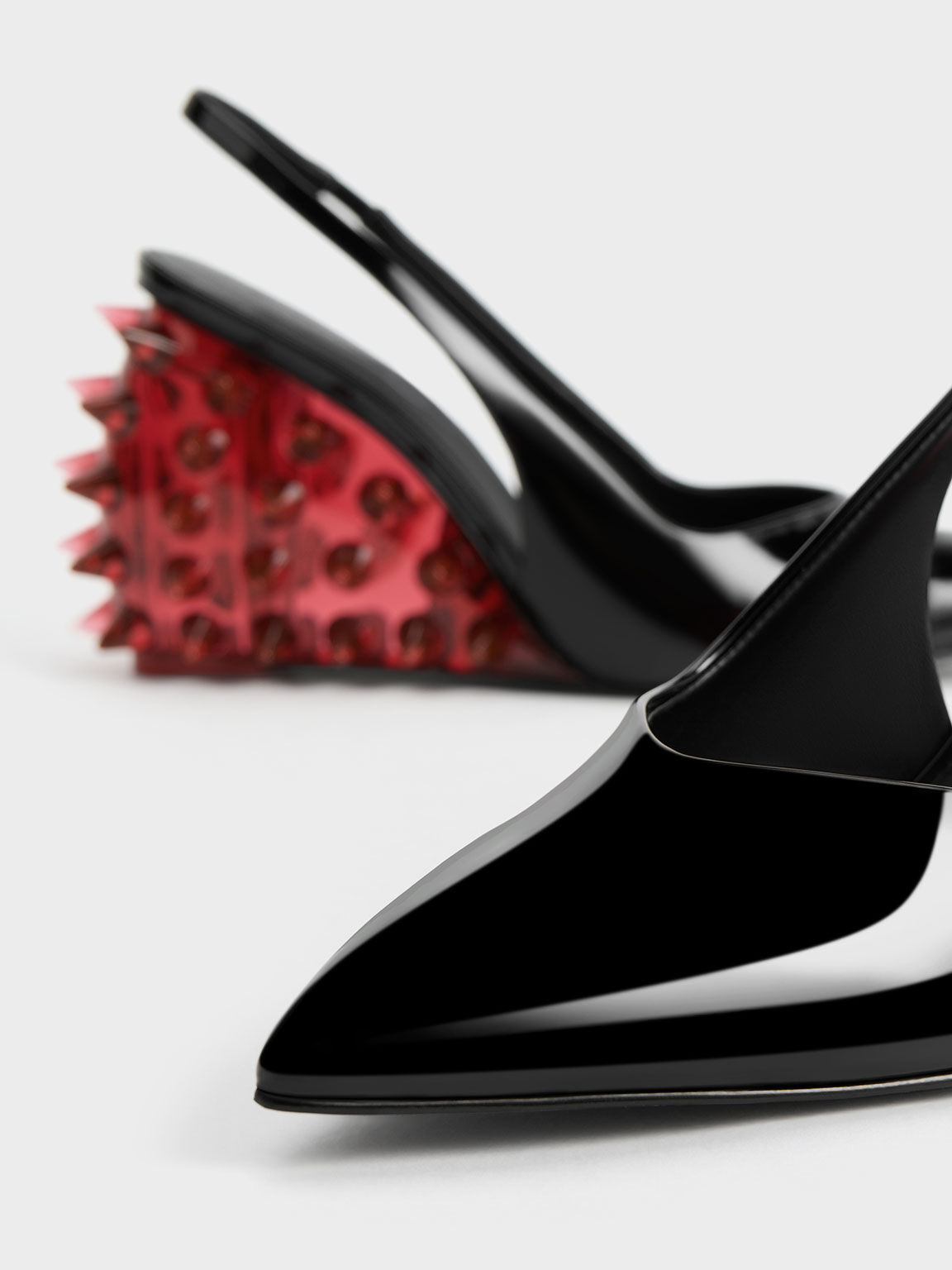 Red high hot sale heel wedges
