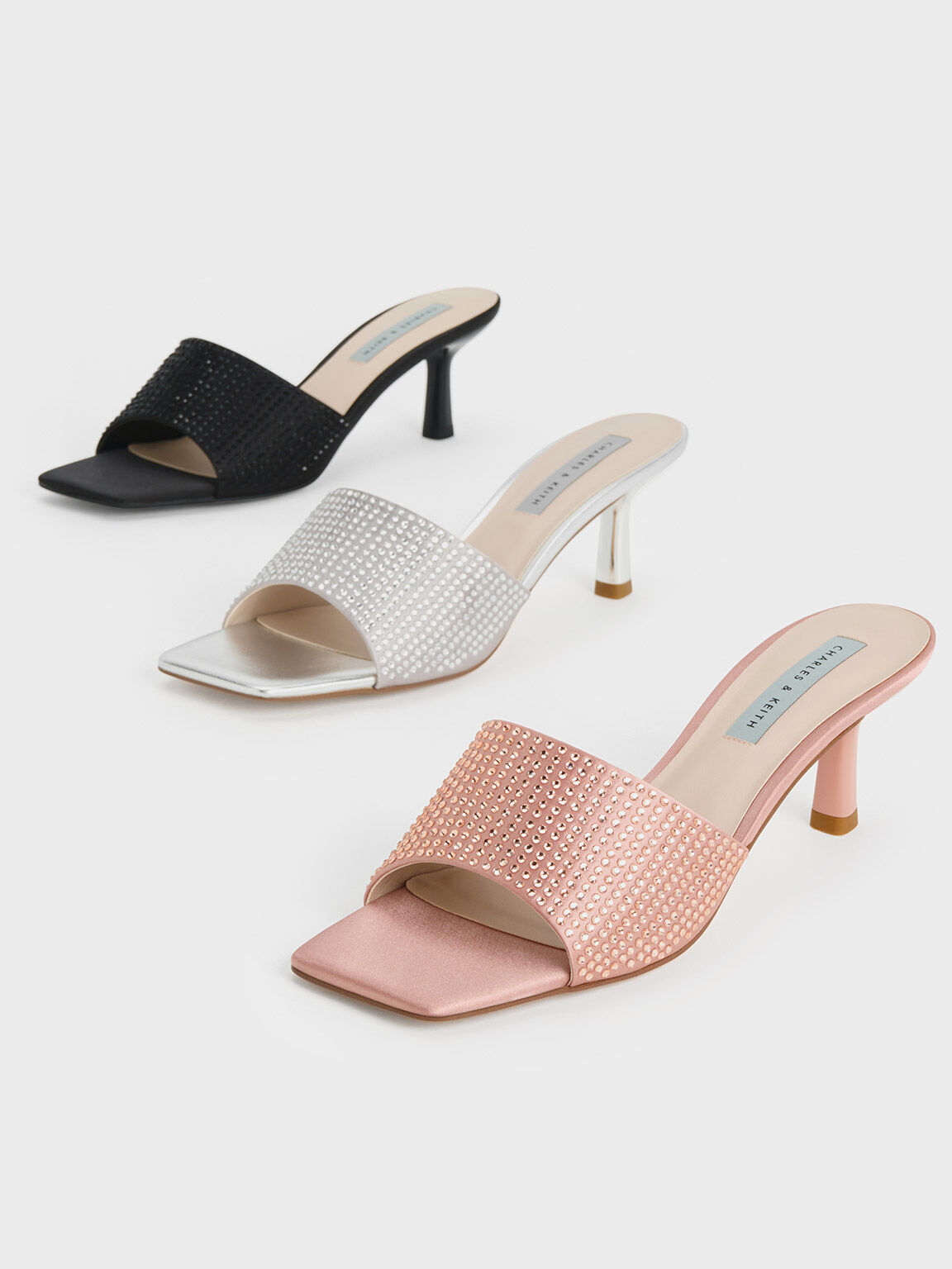 Jessie crystal outlet kitten heel sandal