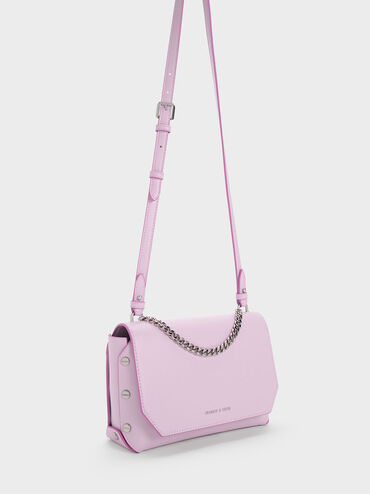 Screw Motif Front Flap Bag, Lilac, hi-res