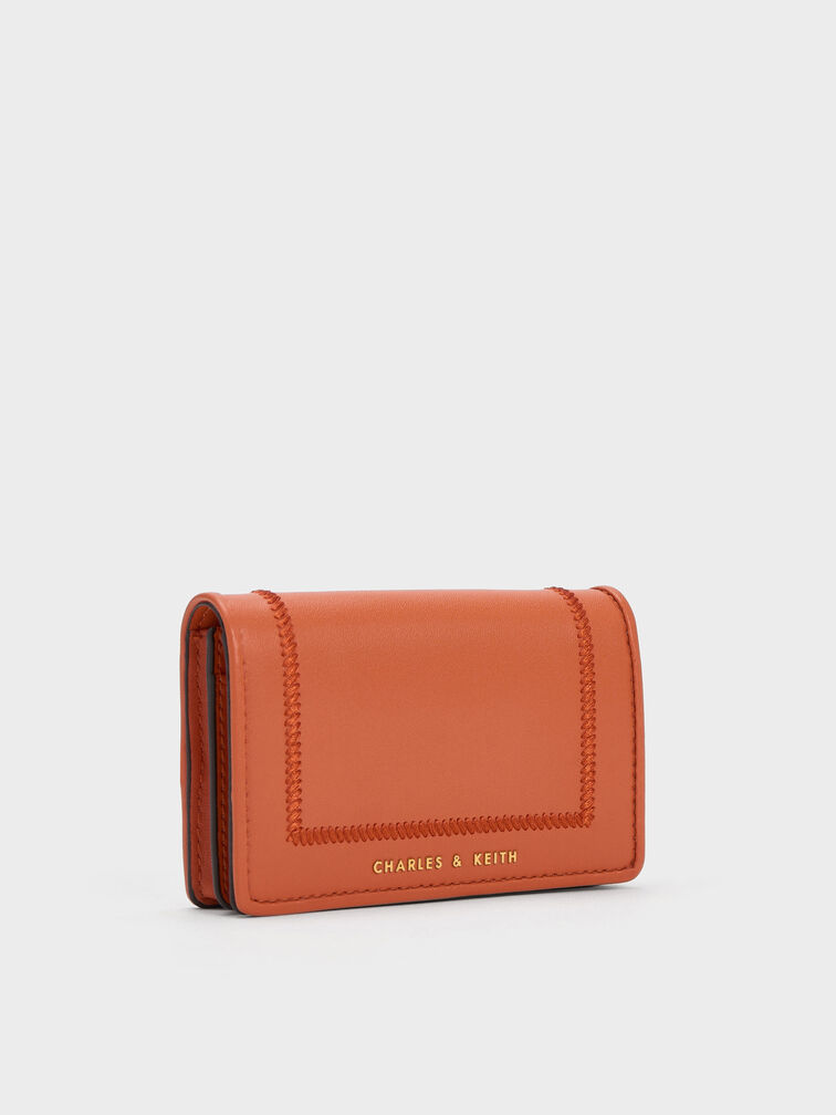 Astra Contrast Trim Wallet, Orange, hi-res