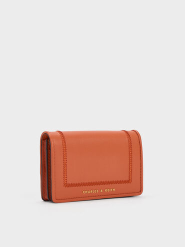 Astra Contrast Trim Wallet, Orange, hi-res