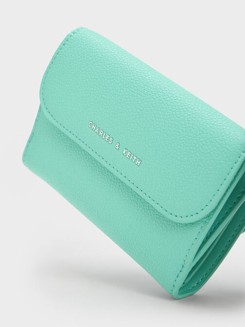 Alcott Push-Lock Wallet, Mint Green, hi-res