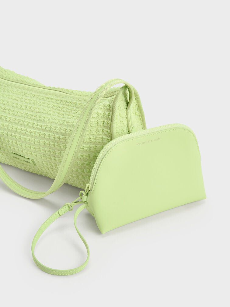 Textured Elongated Shoulder Bag, Zesty Green, hi-res