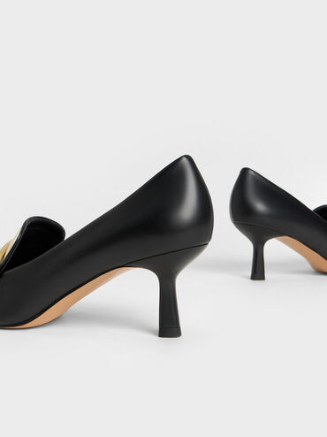 Metallic Accent Loafer Pumps, Multi, hi-res