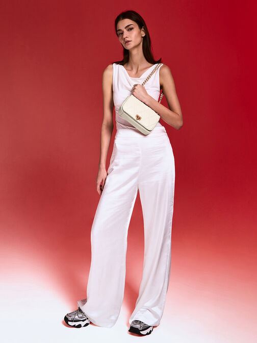 Arwen Diamond-Quilt Shoulder Bag, Cream, hi-res