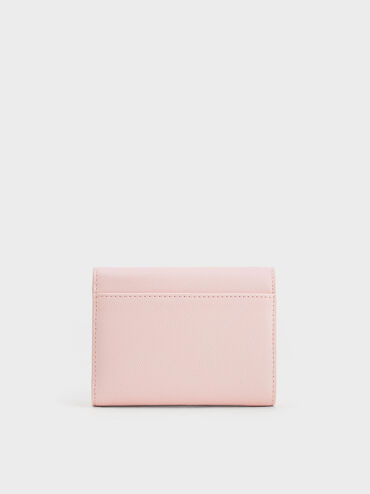 Briony Curved Flap Wallet, Light Pink, hi-res