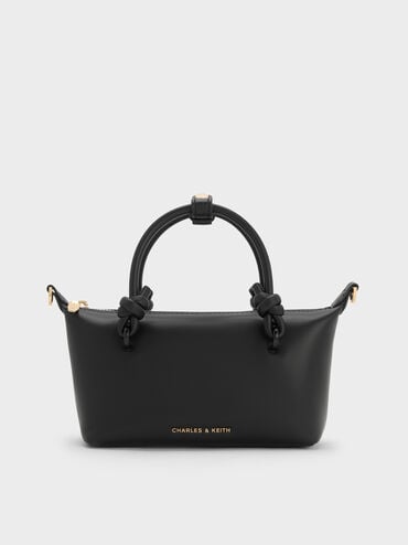 Sammie Knotted-Handle Tote Bag, Black, hi-res