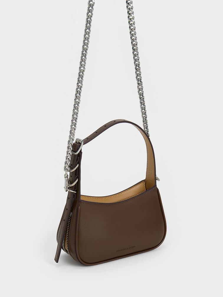 Mini Rebel Hobo Bag, Dark Brown, hi-res
