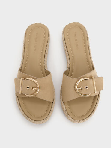 Kaida Faux Suede Buckled Espadrille Sandals, Sand2, hi-res