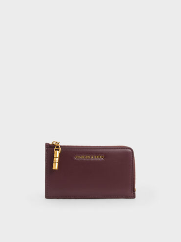 Cesia Zip-Around Card Holder, Wineberry Red, hi-res