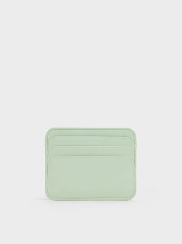 Cleo Quilted Card Holder, Mint Green, hi-res