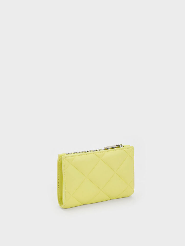 Gemma Quilted Card Holder, Butter, hi-res