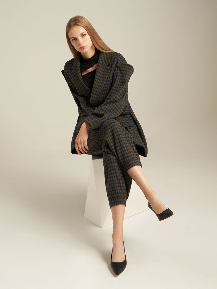 Spool Heel Pumps, Black, hi-res