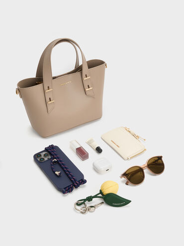 Mini Shania Tote Bag, Taupe, hi-res