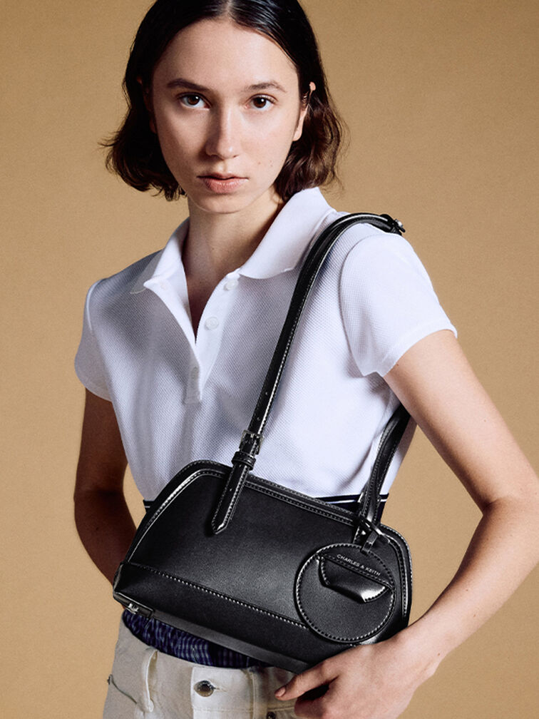 Enola Elongated-Handle Bag, Noir, hi-res