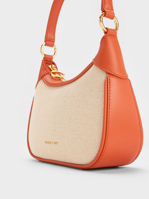 Charles and keith orange sling bag clearance