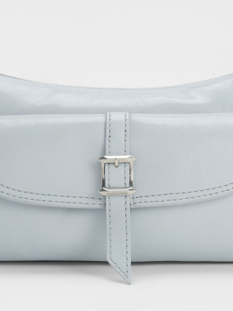 Mini Bryna Belted Hobo Bag, Sea Salt Blue, hi-res