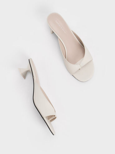 Sculptural Heel Thong Sandals, Chalk, hi-res