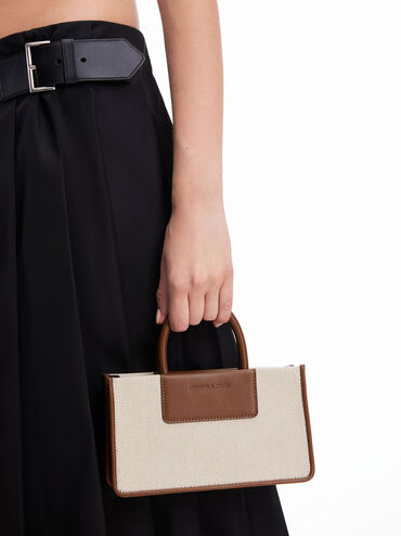 Mini Astra Canvas Tote Bag, Chocolate, hi-res