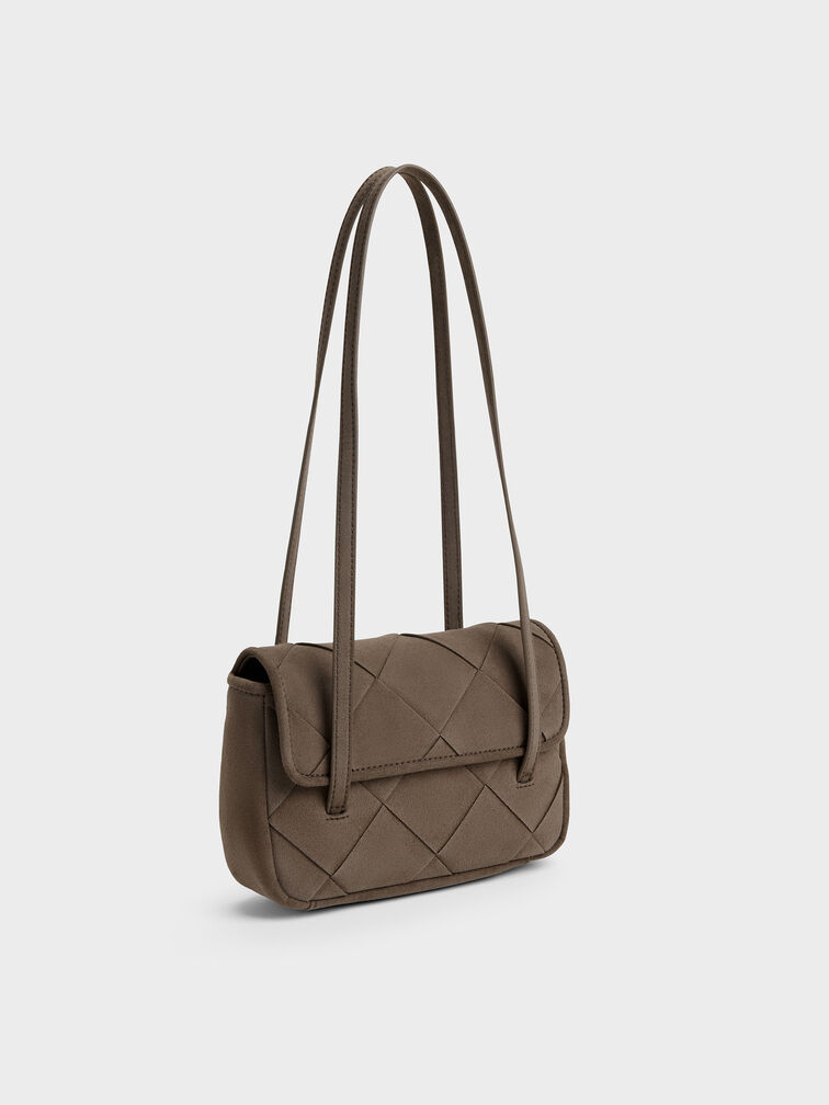 Maribel Woven Shoulder Bag, Stone Grey, hi-res