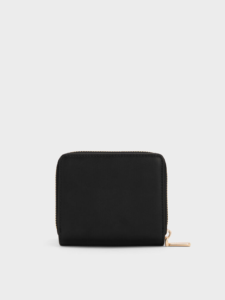 Finley Zip-Around Small Wallet, Black, hi-res