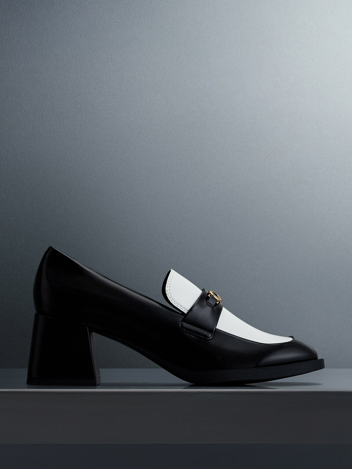 Two tone sales block heels
