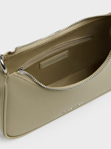 Lane Chain-Strap Shoulder Bag, Pale Olive, hi-res