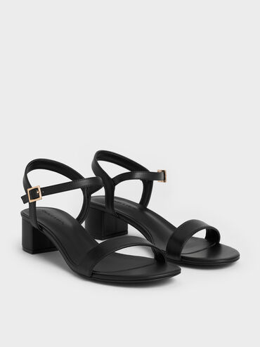 Alec Block-Heel Ankle-Strap Sandals, Black, hi-res