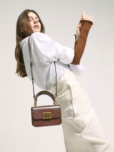 Raleigh Top Handle Bag, Chocolate, hi-res
