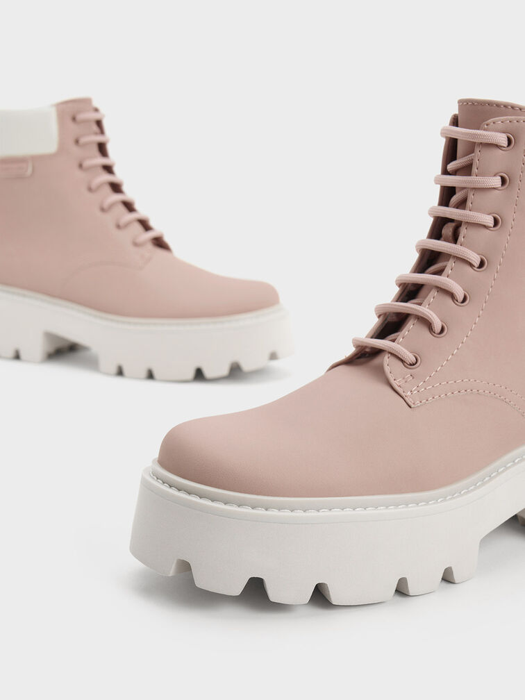 Ripley Ridged Sole Ankle Boots, Blush, hi-res