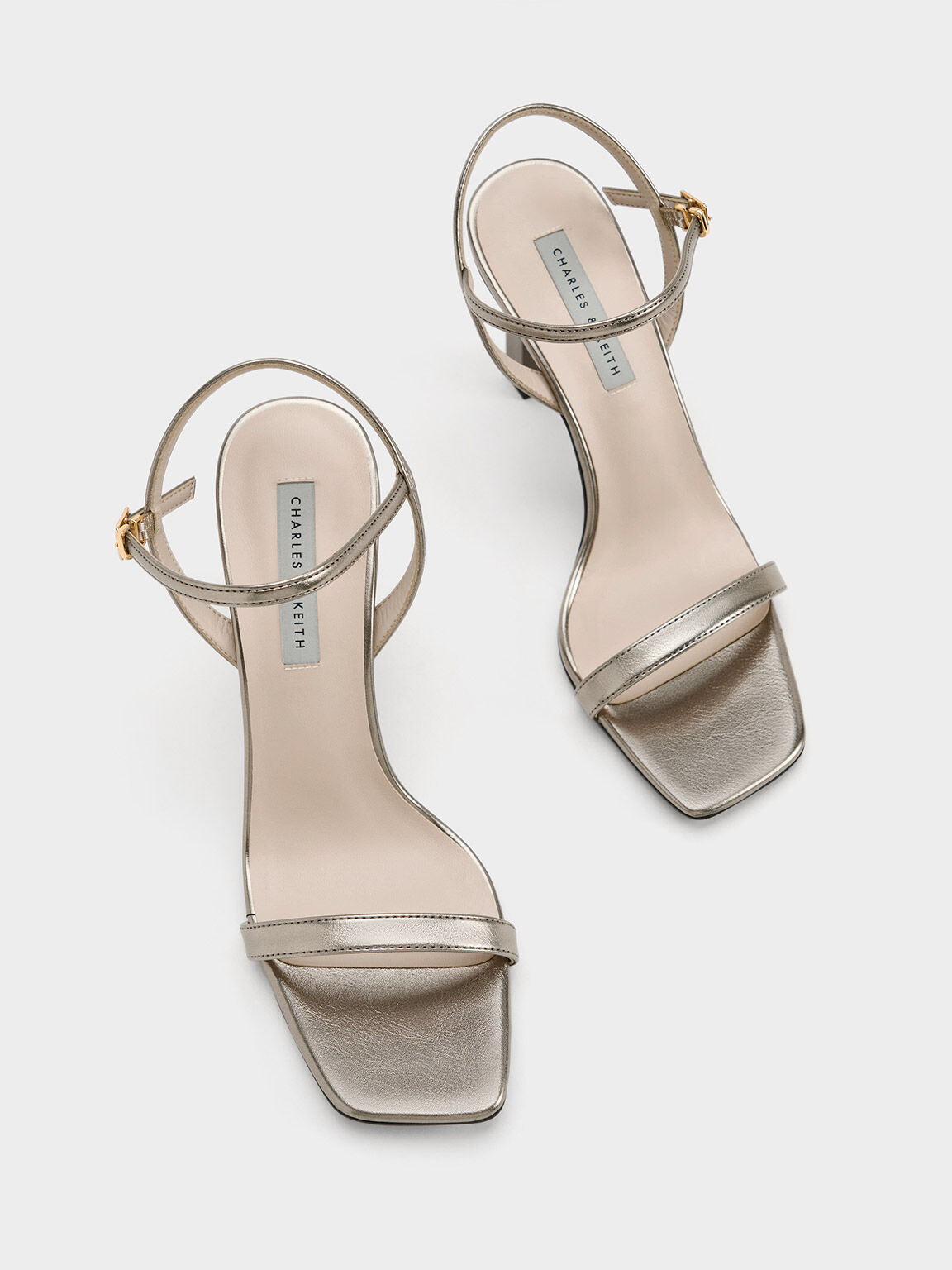 Metallic pewter outlet heels
