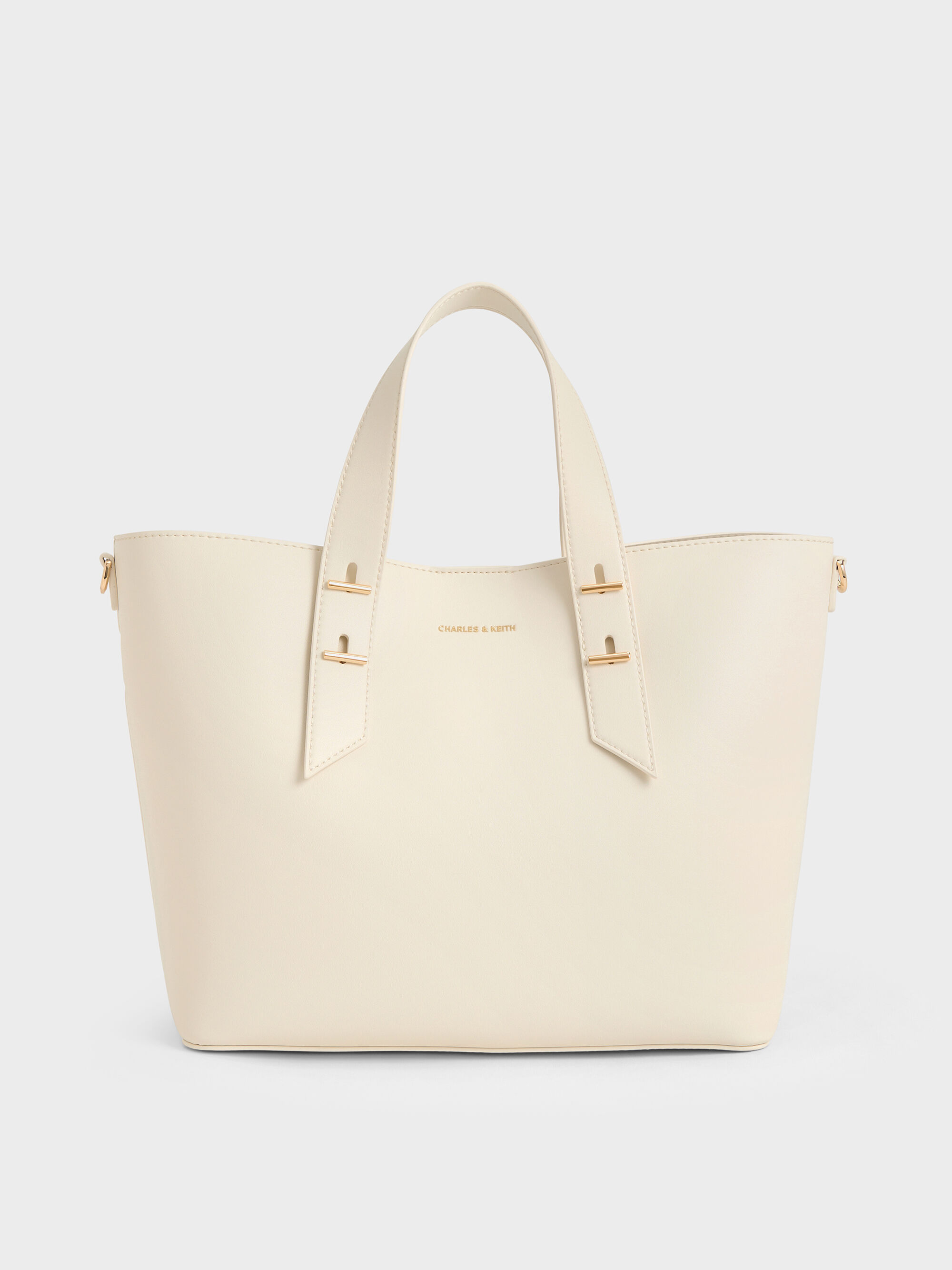 tskg★ Cream Shania Tote Bag - Cream - Bags - CHARLES & KEITH IN