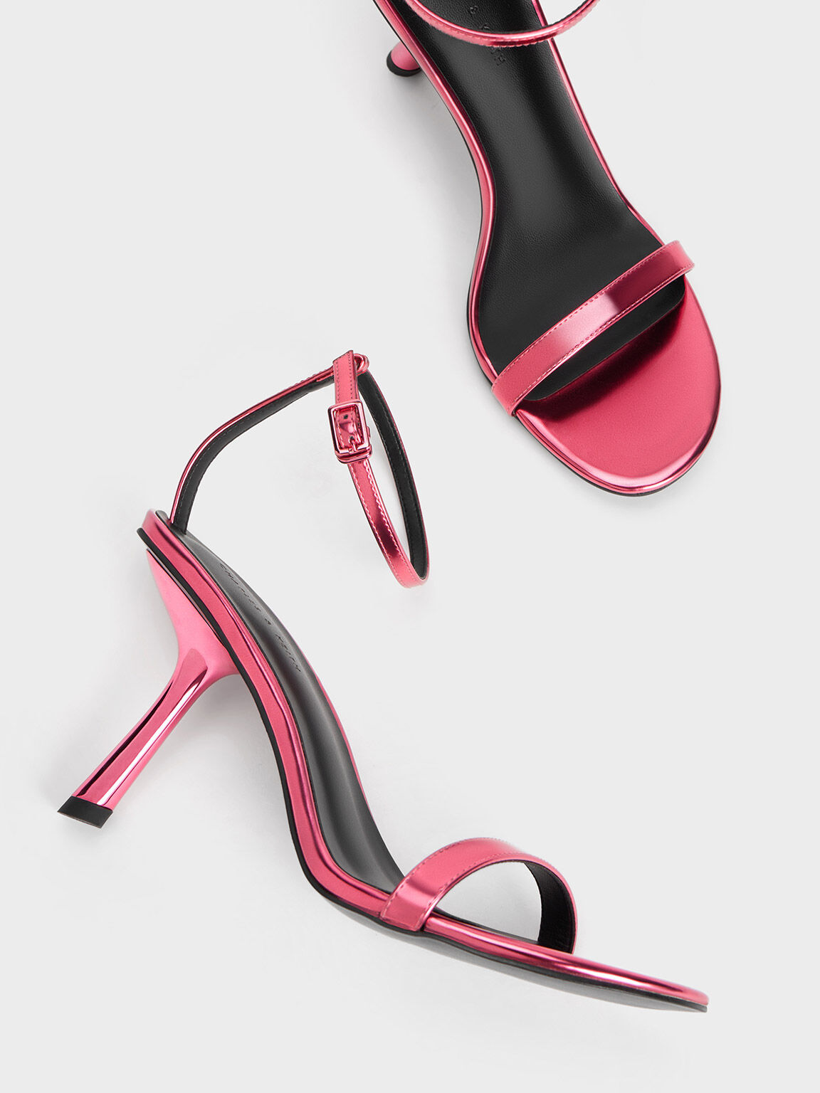 Fuchsia ankle strap heels top