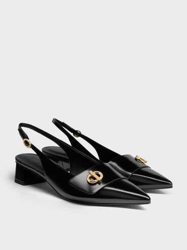 Marley Slingback Pumps, Black Box, hi-res