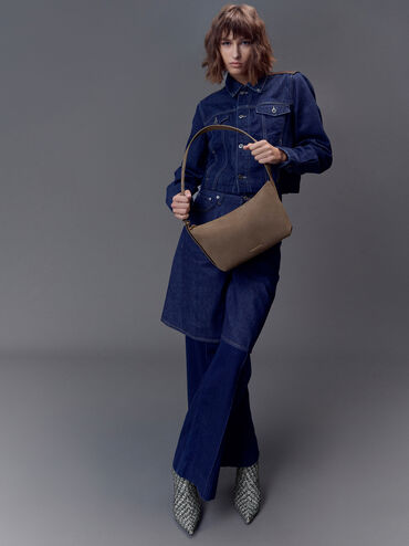 Zephyr Hobo Bag, Stone Grey, hi-res