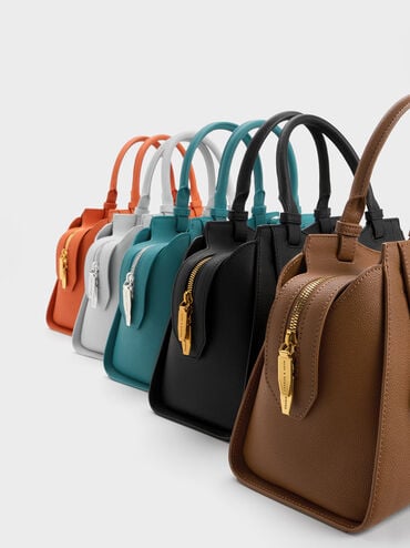 Avis Trapeze Tote Bag, Chocolate, hi-res