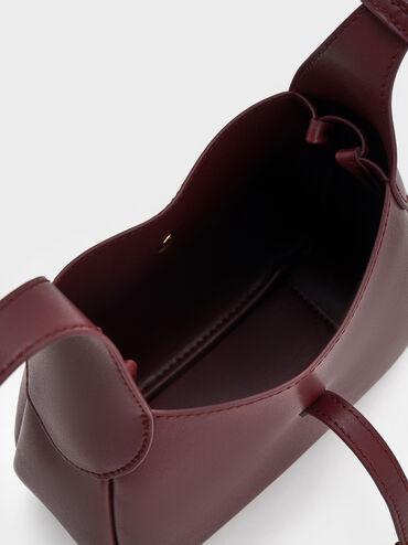 Mini Adalyn Hobo Bag, Wineberry Red, hi-res