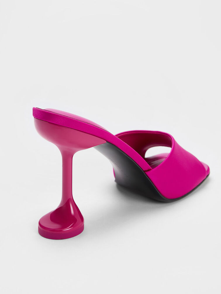 Celestine Sculptural Heel Mules, Fuchsia, hi-res