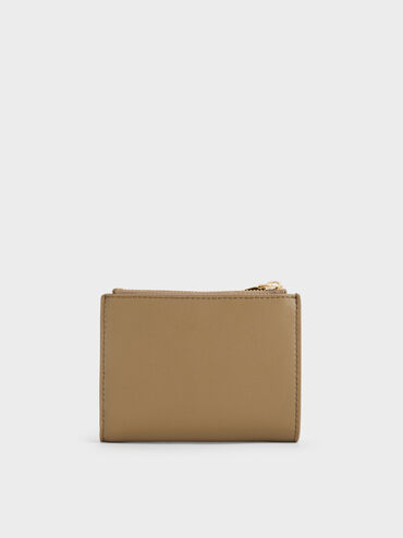 Harmonee Top-Zip Small Wallet, Walnut Brown, hi-res
