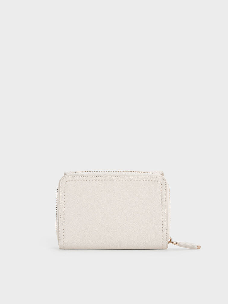 Stitch Trim Envelope Wallet, Cream, hi-res