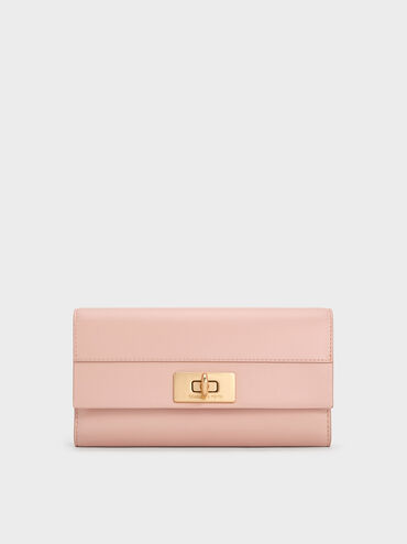 Lennie Chain-Handle Wallet, Light Pink, hi-res