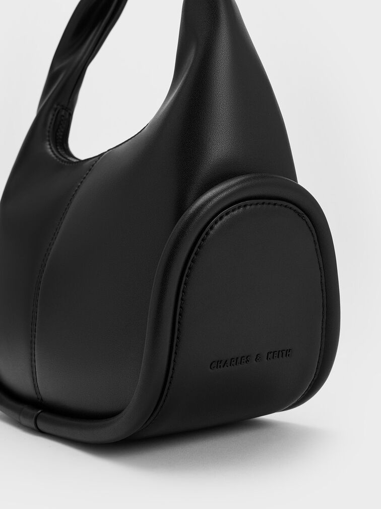 Tubular Slouchy Hobo Bag, Black, hi-res