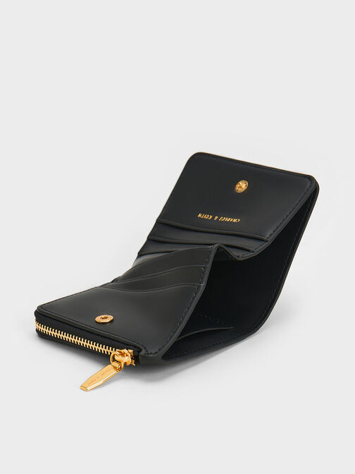 Zip Around Card Holder, Black, hi-res