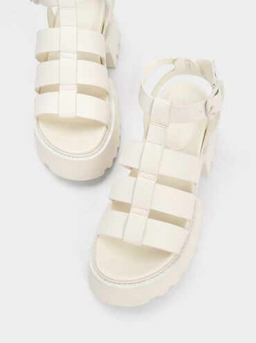 Nadine Gladiator Platform Sandals, Chalk, hi-res