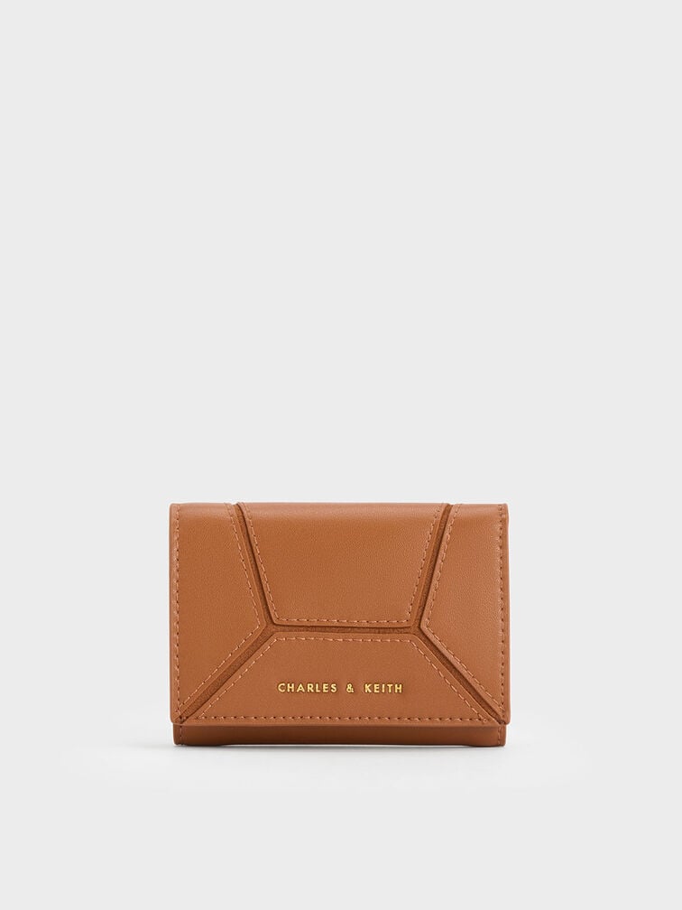 Nasrin Geometric Wallet, Chocolate, hi-res